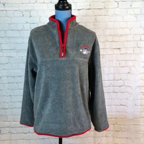 Disney Tops - Disney Eeyore Pooh Gray Fleece Pullover 3/4 Zip Long Sleeve Small